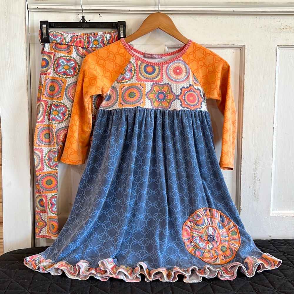 Jelly the Pug size 10 dress and leggings